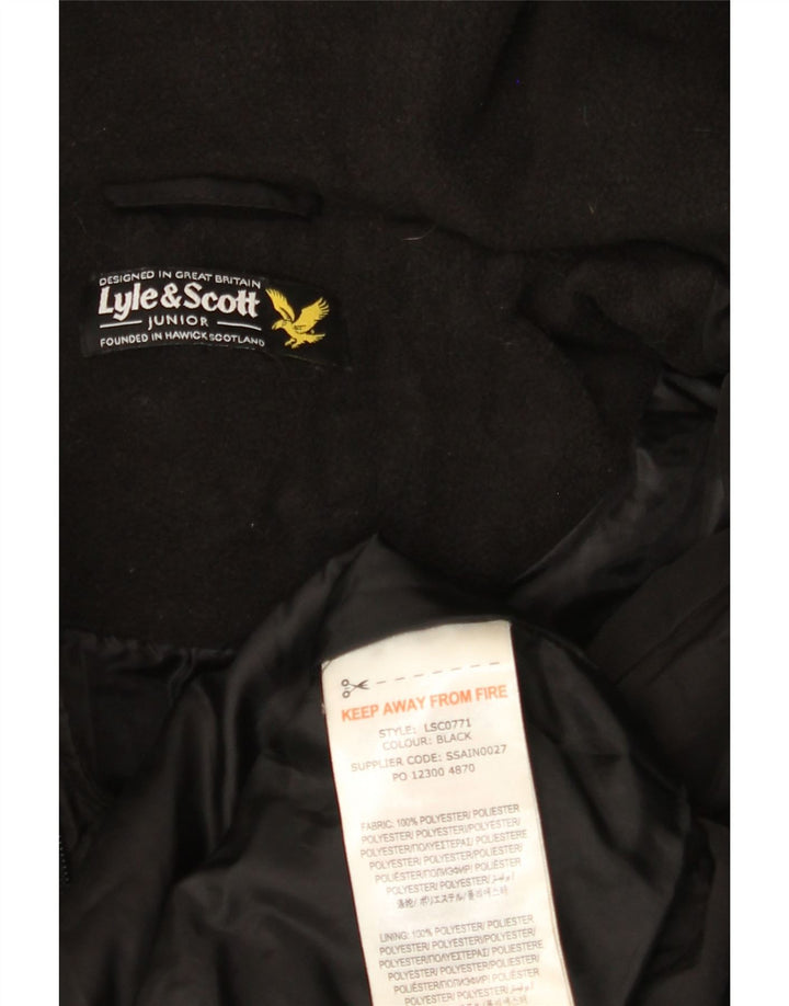 LYLE & SCOTT drenge hætte polstret frakke 15-16 år sort polyester