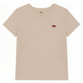 Levi's Dame T-Shirt Top UK 12 Medium Hvid Bomuld