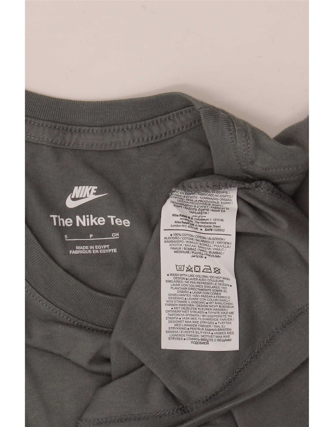 Nike herre T-shirt top lille grå bomuld