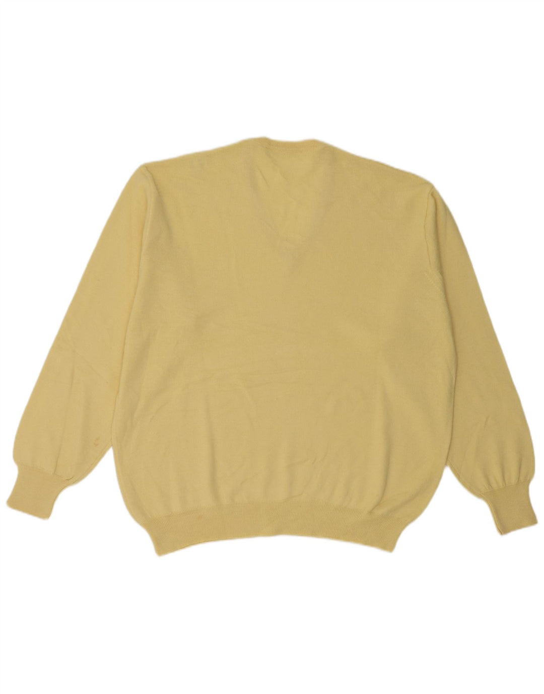 Vintage herre V-hals sweater stor gul