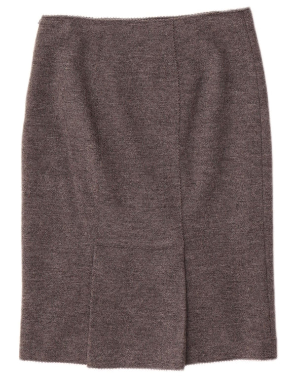 LUISA SPAGNOLI Dame Pencil Skirt IT 42 Medium W28 Grå Uld