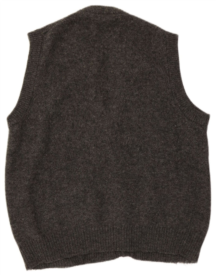 Fila Herre ærmeløs cardigan sweater mellemgrå uld