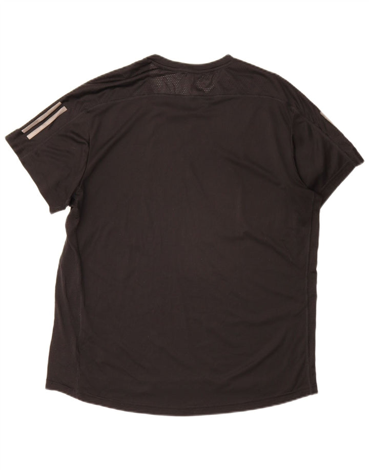 ADIDAS Herre T-Shirt Top Stor Sort Polyester