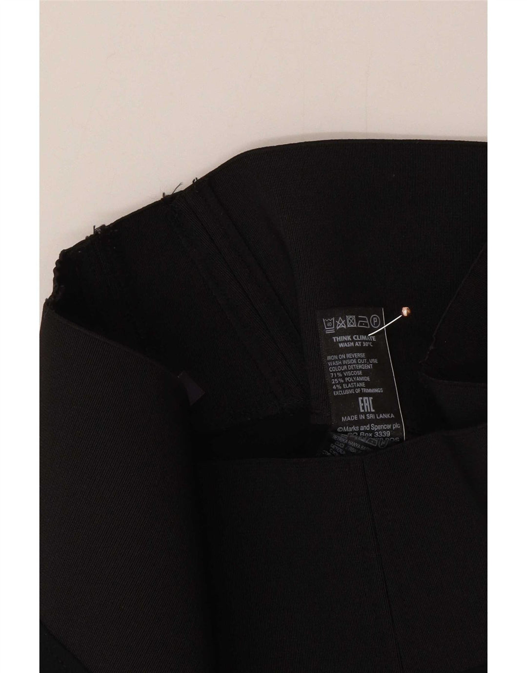 Marks & Spencer Womens Leggings UK 8 Small Black Viscose