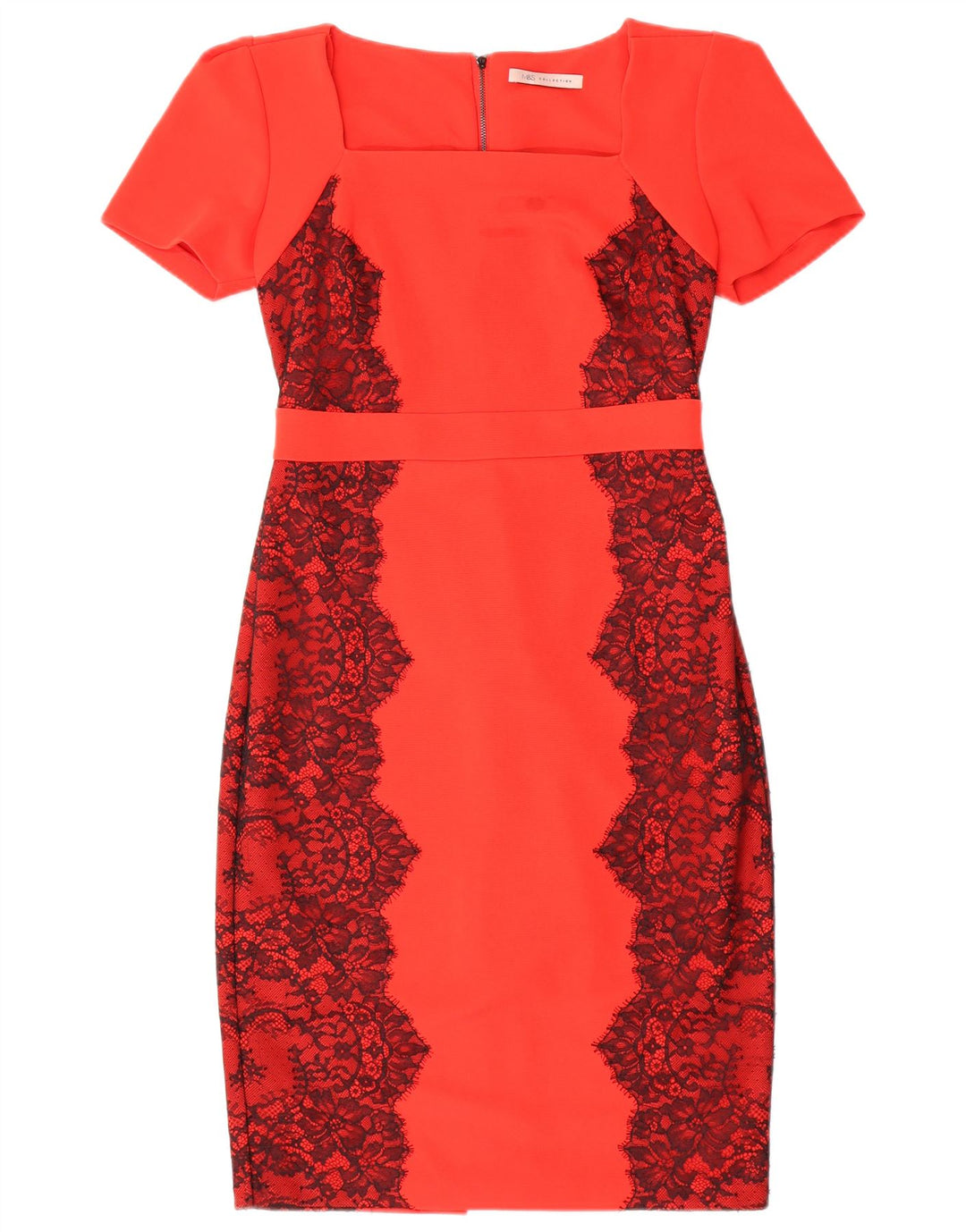 Marks & Spencer Womens Sheath Dress UK 12 Medium Red Floral Polyester