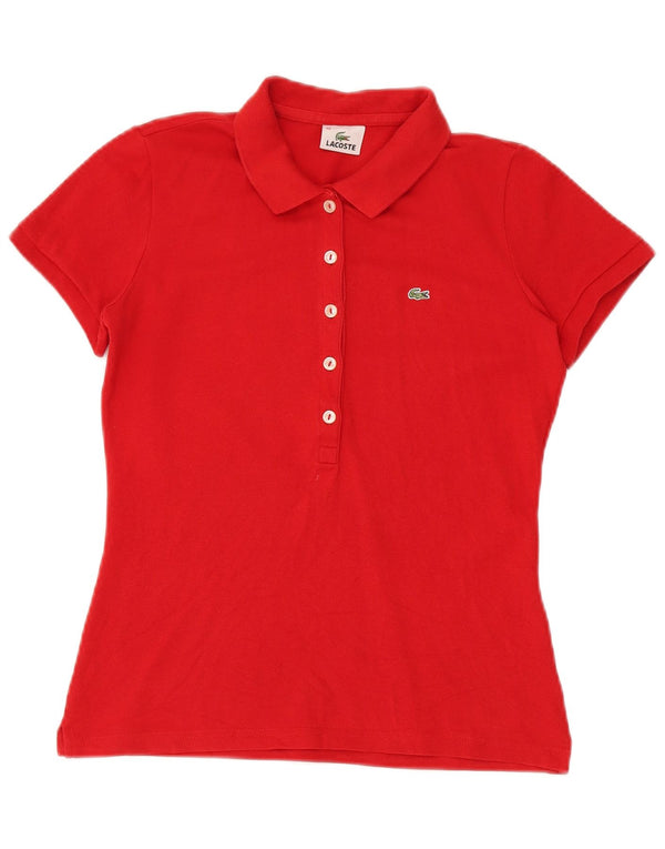 Lacoste Dame Polo Shirt Størrelse 40 Medium Rød Bomuld