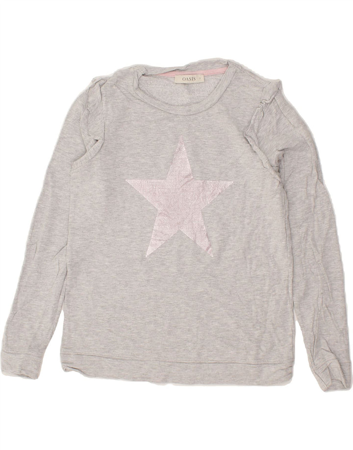 OASIS Womens Sweatshirt Jumper UK 10 Small Grey Vintage Oasis and Second-Hand Oasis from Messina Hembry 