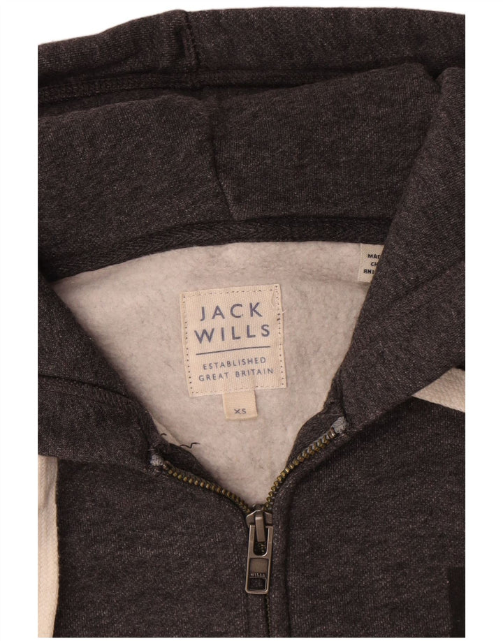Jack Wills Hættetrøje med lynlås til mænd XS Grå bomuld