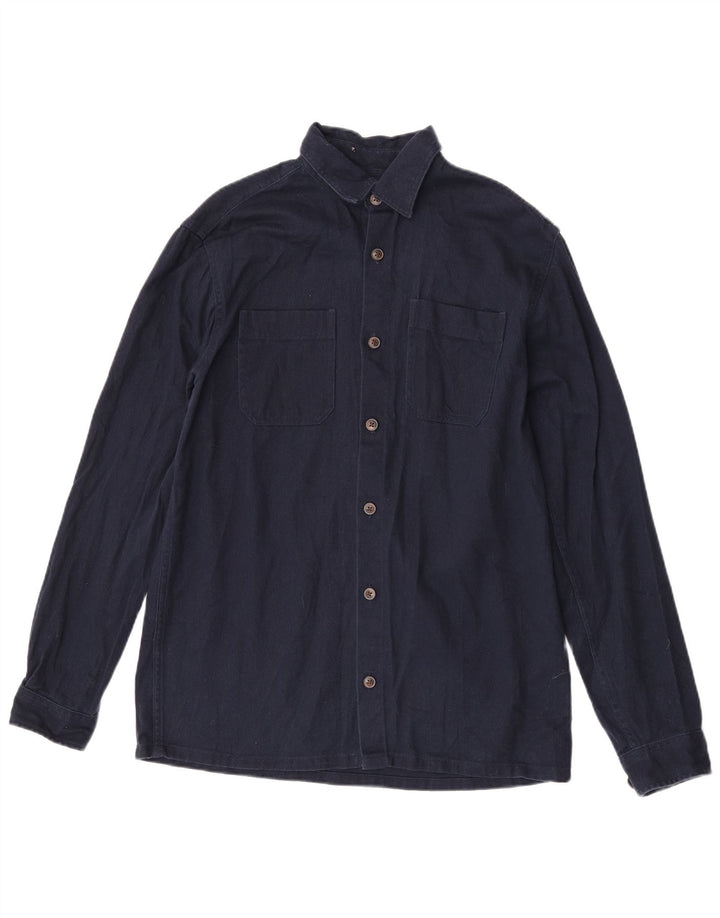 Jack & Jones Denimskjorte til mænd, lille marineblå bomuld