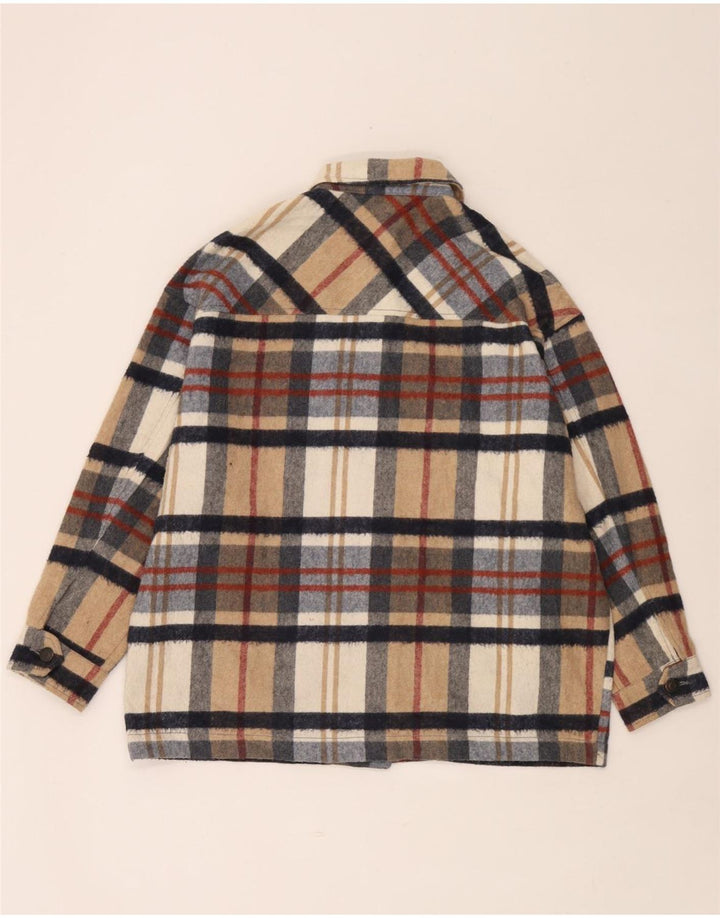 Zara Dame Oversized Flanell Shirt UK 14 Medium Flerfarvet Ternet