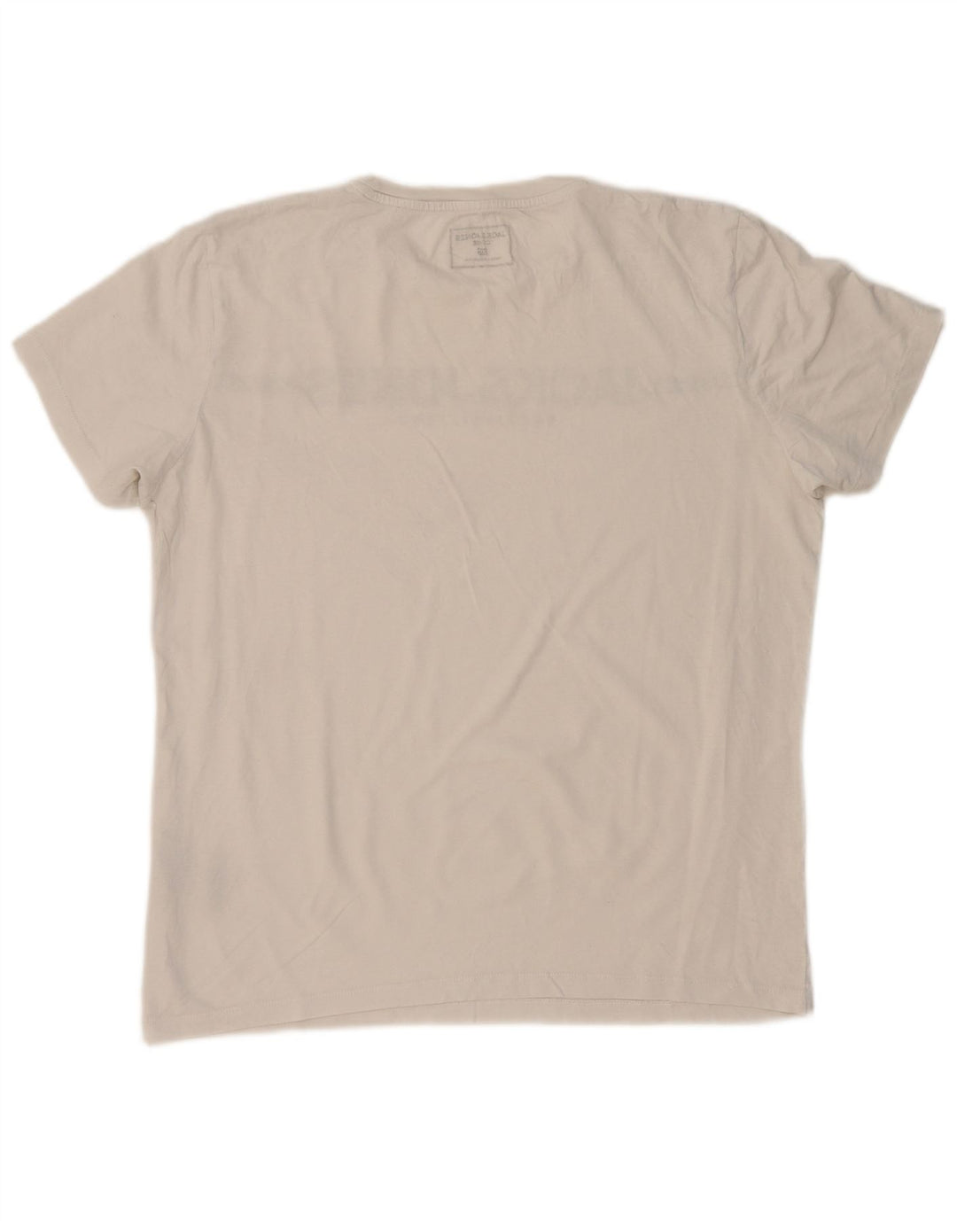 JACK & JONES Herre grafisk T-shirt Top XL Hvid Bomuld