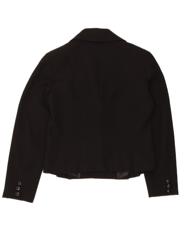 Trussardi Dame 3 Button Blazer Jacket IT 48 XL Sort Polyester