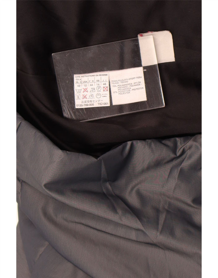 Max Mara Dame Windbreaker Jacket UK 14 Large Grå Nylon