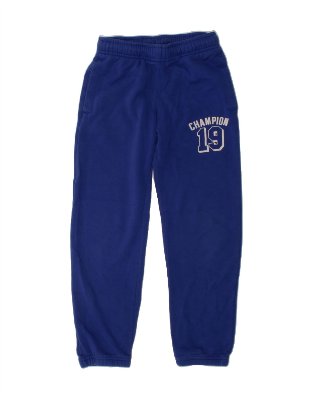 CHAMPION Boys Graphic Tracksuit Trousers Joggers 7-8 Years Small Blue Vintage Champion and Second-Hand Champion from Messina Hembry 
