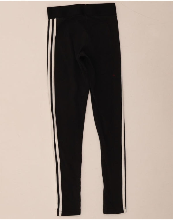 Adidas Dame Leggings UK 4/6 XS Sort Bomuld