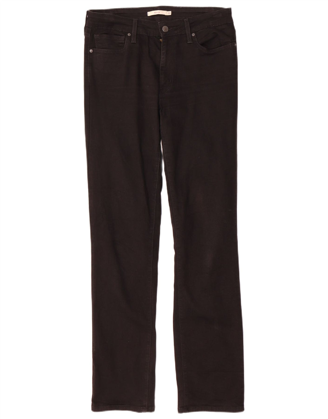 Levi's Dame 712 Slim Jeans W30 L32 Sort Bomuld