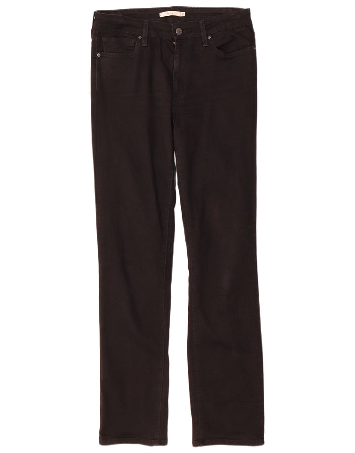 Levi's Dame 712 Slim Jeans W30 L32 Sort Bomuld