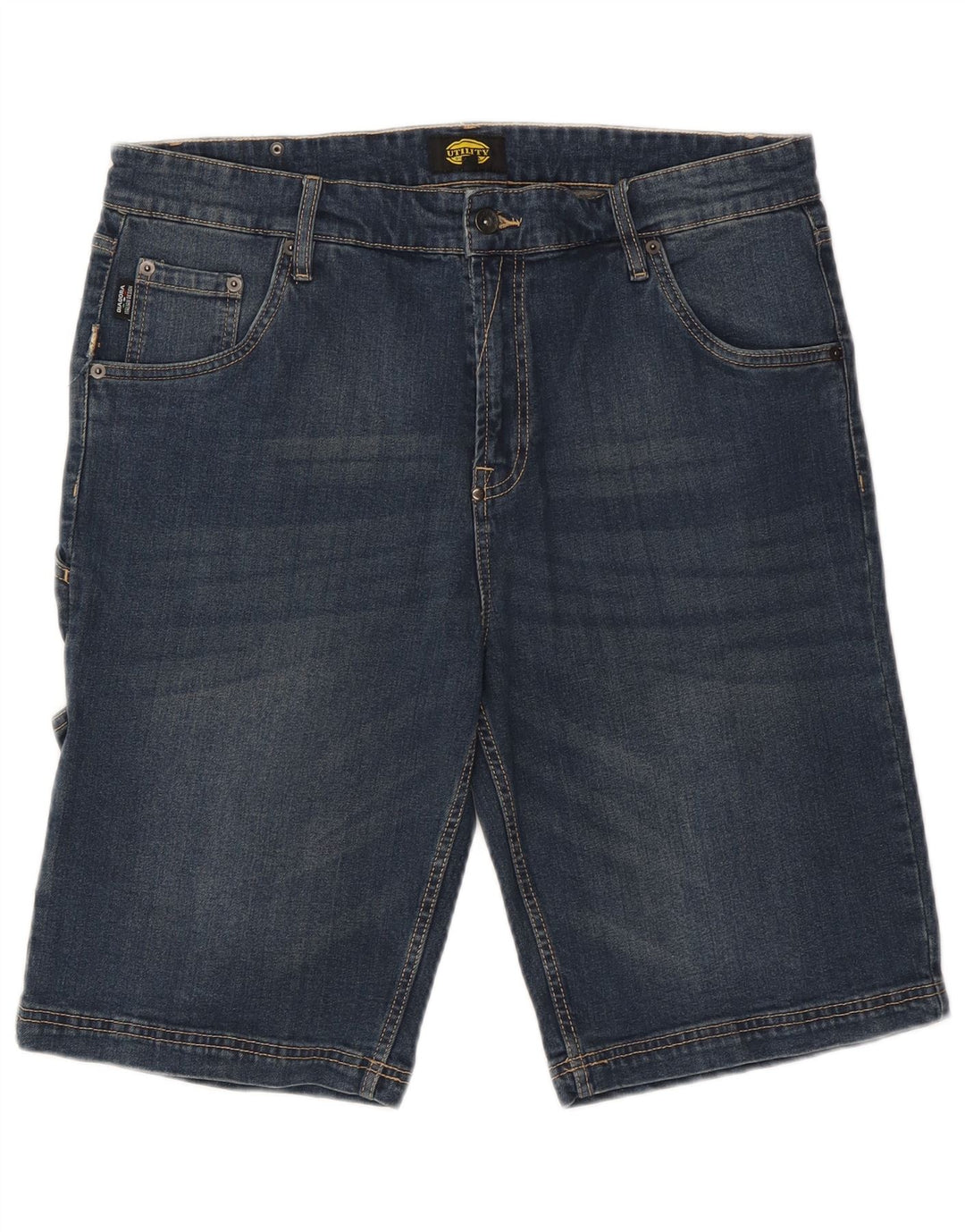 Diadora Herre Cargo Denim Shorts W36 Stor Blå Bomuld