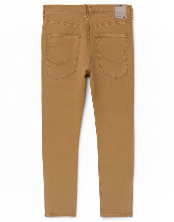 Jack & Jones Herre Skinny Jeans W34 L32 Beige Bomuld