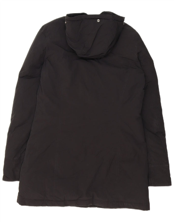 WOOLRICH Womens Oversized Hooded Padded Jacket UK 6 XS Black Polyester