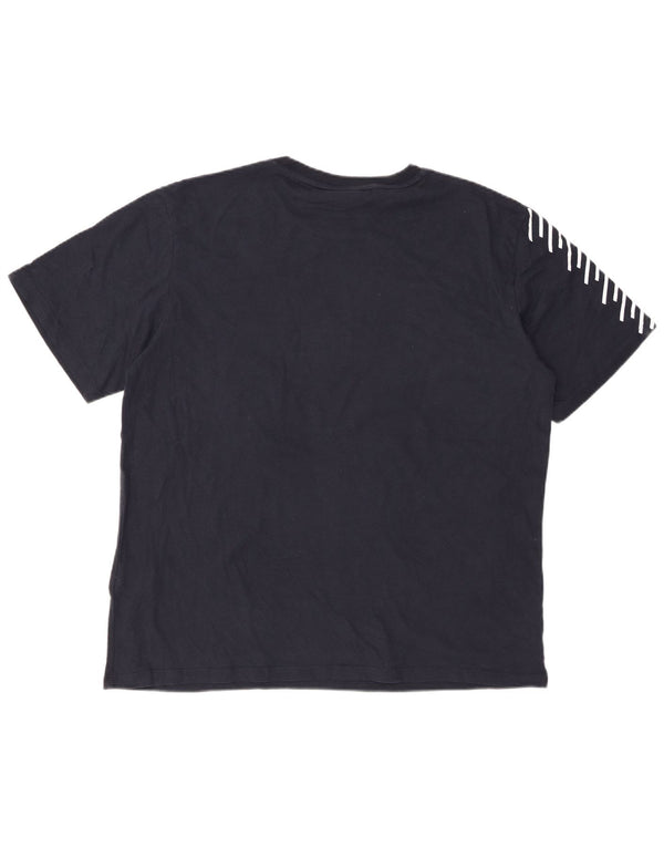 SUPERDRY Herre grafisk T-shirt top XL marineblå bomuld