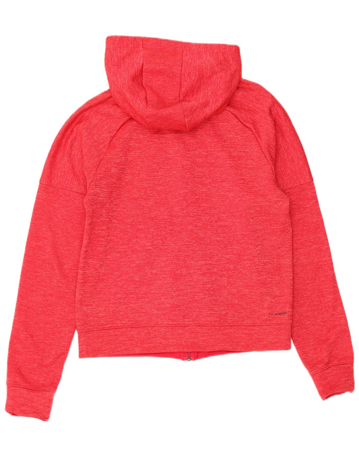ADIDAS Climawarm hættetrøje med lynlås til kvinder UK 8/10 Small Pink Polyester