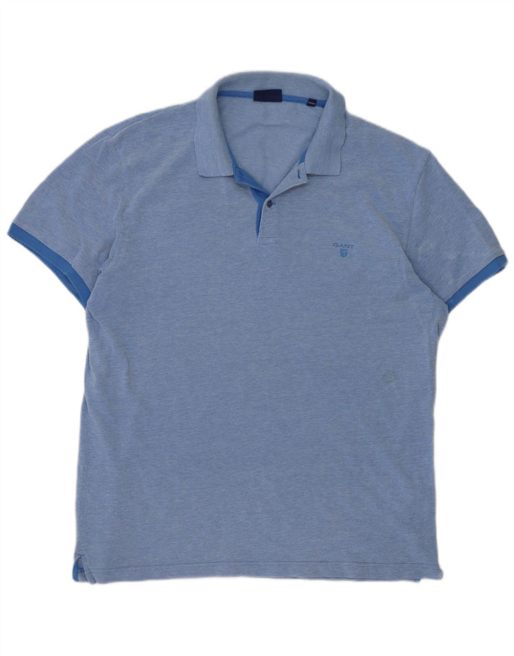Gant Polo Shirt til mænd XL Blå Flecked Bomuld