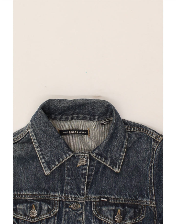 GAS Womens Denim Jacket UK 10 Small Blue Cotton Vintage Gas and Second-Hand Gas from Messina Hembry 