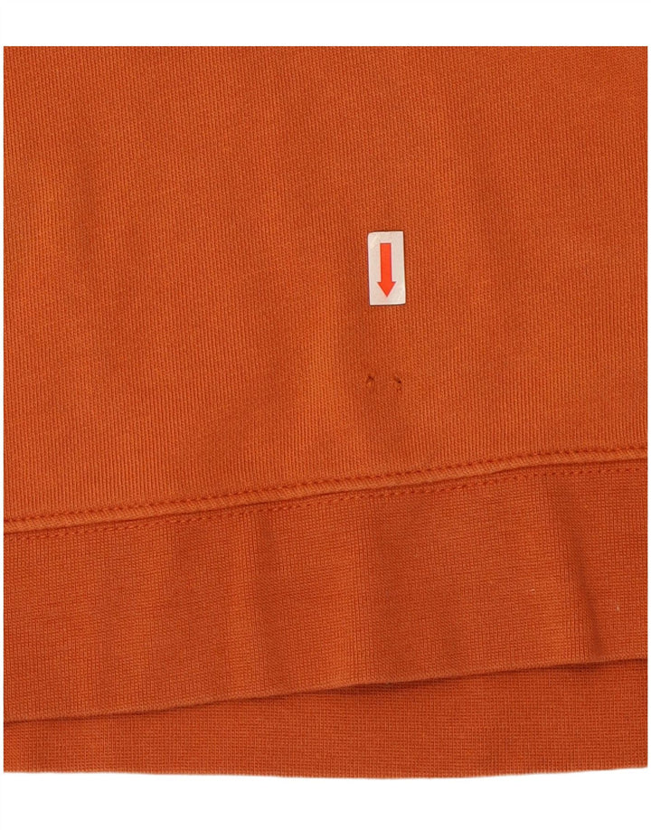 Fat Face Herre Sweatshirt Jumper Lille Orange Colourblock Bomuld