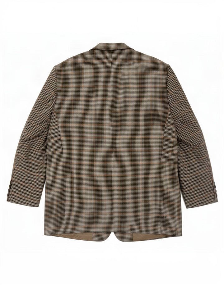 BROOK TAVERNER Herre 2-knaps blazerjakke UK 46 3XL Grå Houndstooth