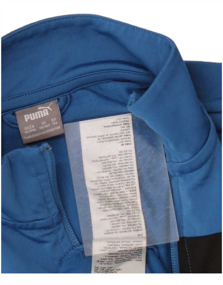 PUMA Træningsdragt topjakke til drenge 15-16 år Blå Colourblock Polyester