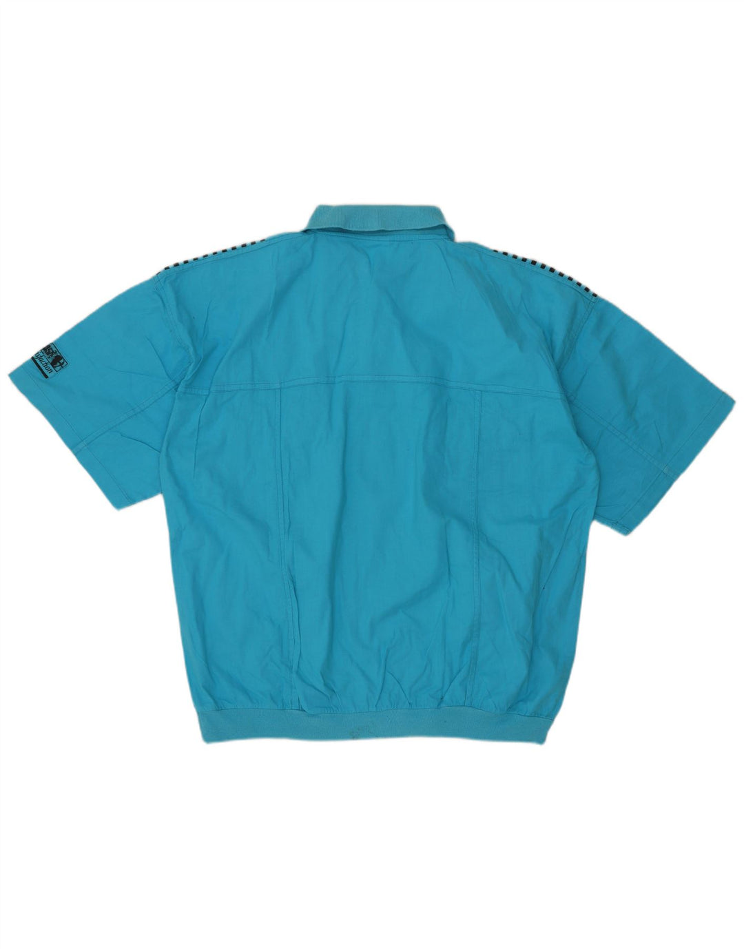 C & A Herre Kortærmet Pullover Shirt Stor Blå Bomuld