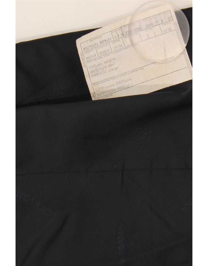 Dolce & Gabbana herrevest IT 52 Stor marineblå stribet uld