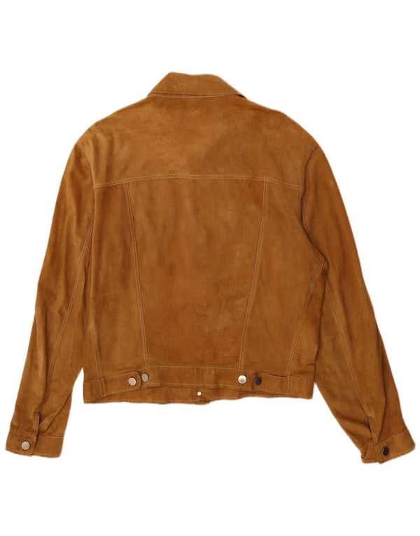 Vintage herre ruskindsjakke IT 52 XL beige læder