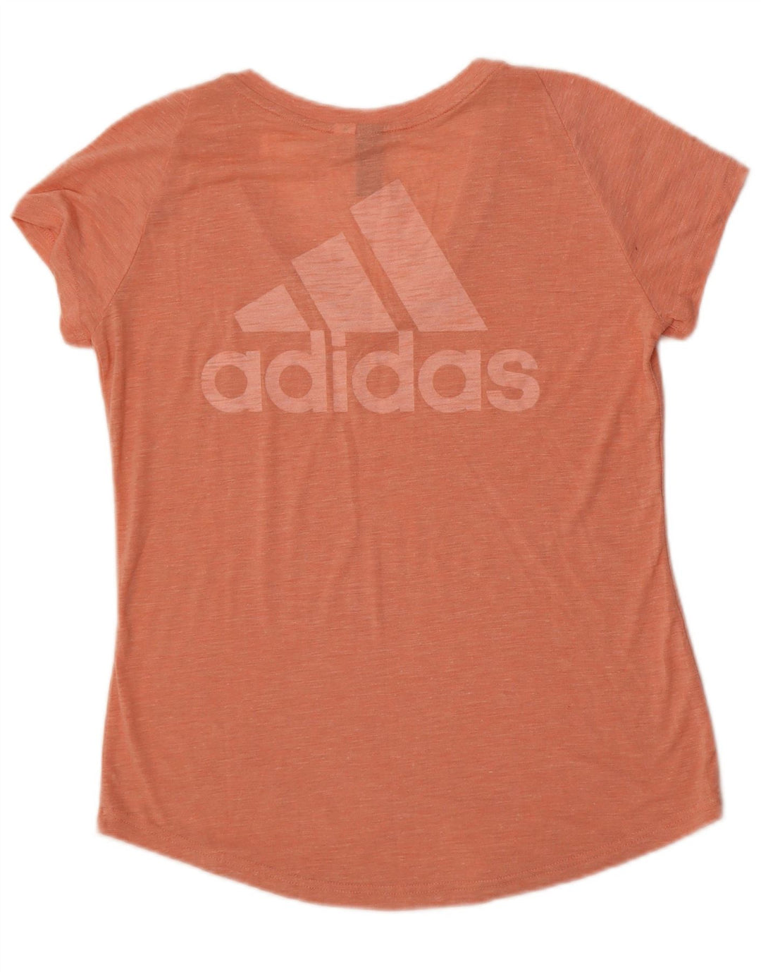 Adidas Dame Grafisk T-Shirt Top UK 14 Medium Orange