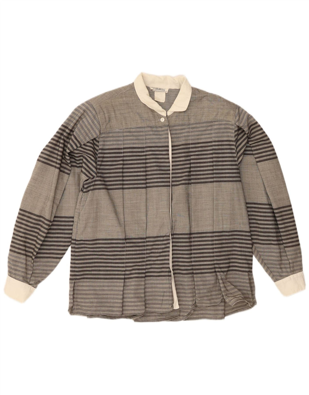 Vintage dameskjorte bluse IT 44 Mellem grå stribet