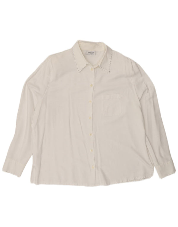 Basler Womens Shirt Blouse EU 44 XL White Viscose