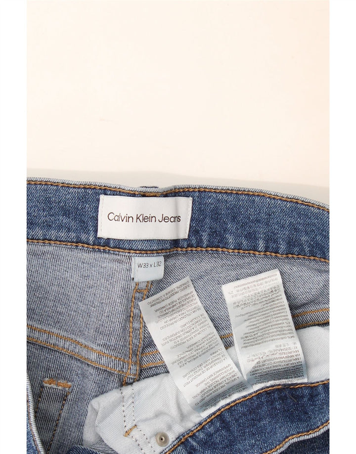 Calvin Klein Herre Slim Jeans W33 L32 Blå Bomuld
