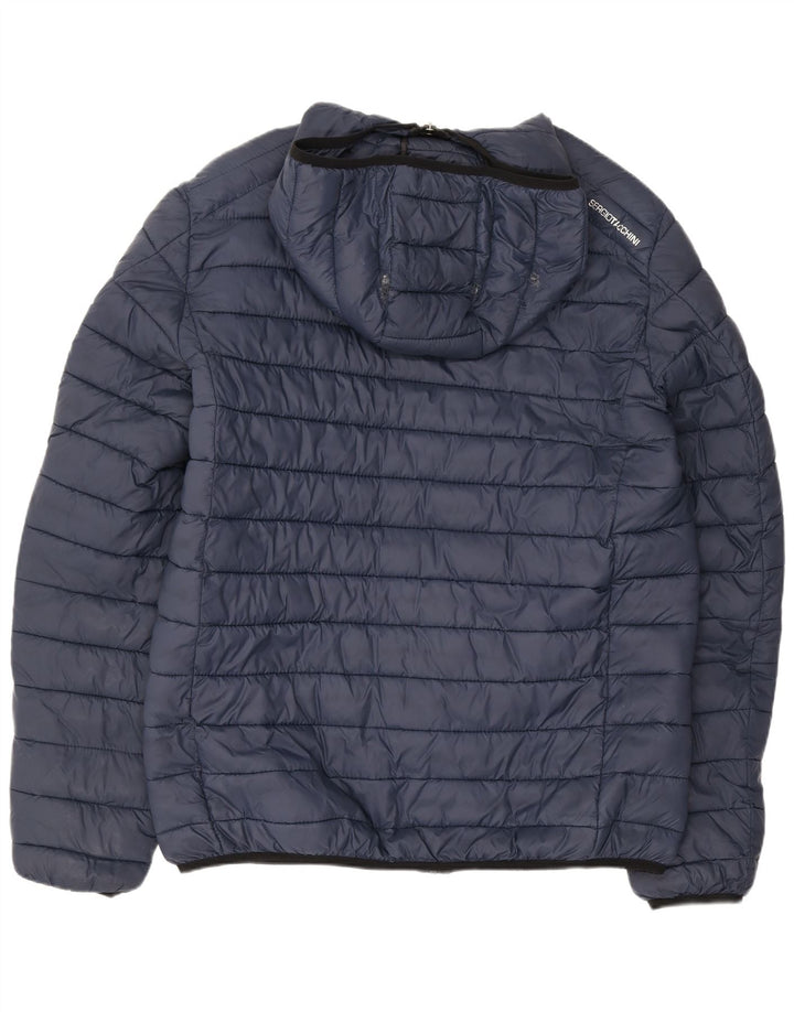 Sergio Tacchini Herre hættepolstret jakke UK 42 XL Navy Blue