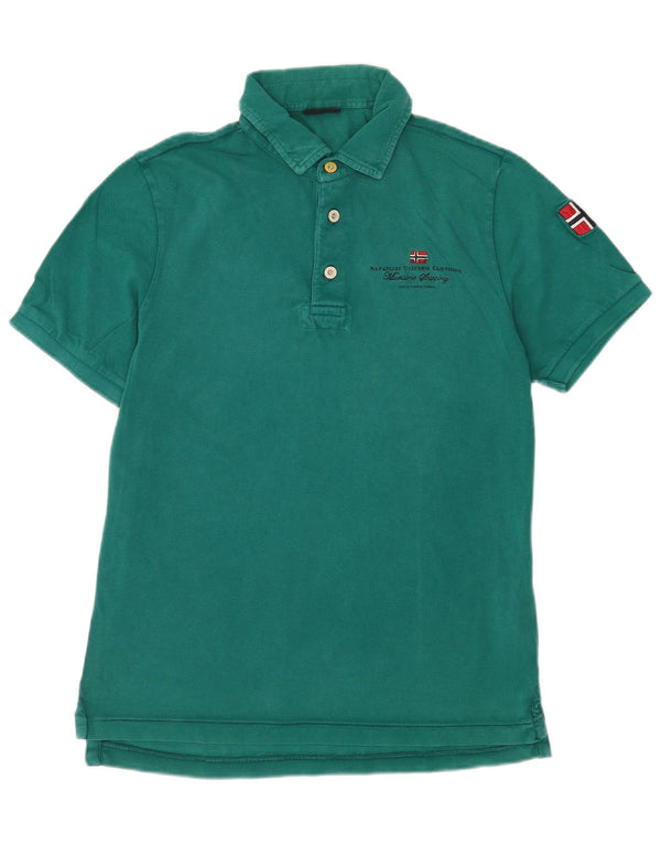 Napapijri Herre Geographic Graphic Polo Shirt Medium Green Bomuld