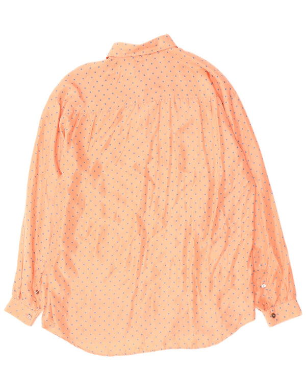 WAMPUM Herreskjorte Medium Orange Polka Dot Silke