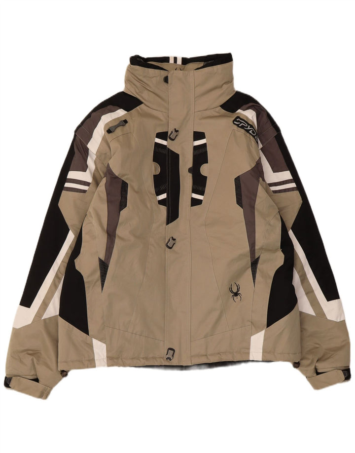 Spyder Herre Skijakke UK 40 Stor Beige Colourblock