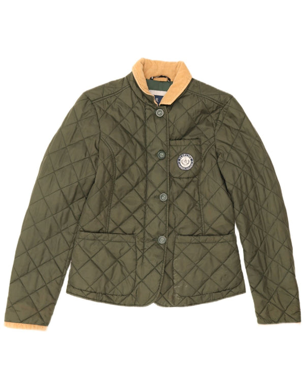Playlife Quiltet jakke til kvinder UK 14 Medium Khaki Bomuld