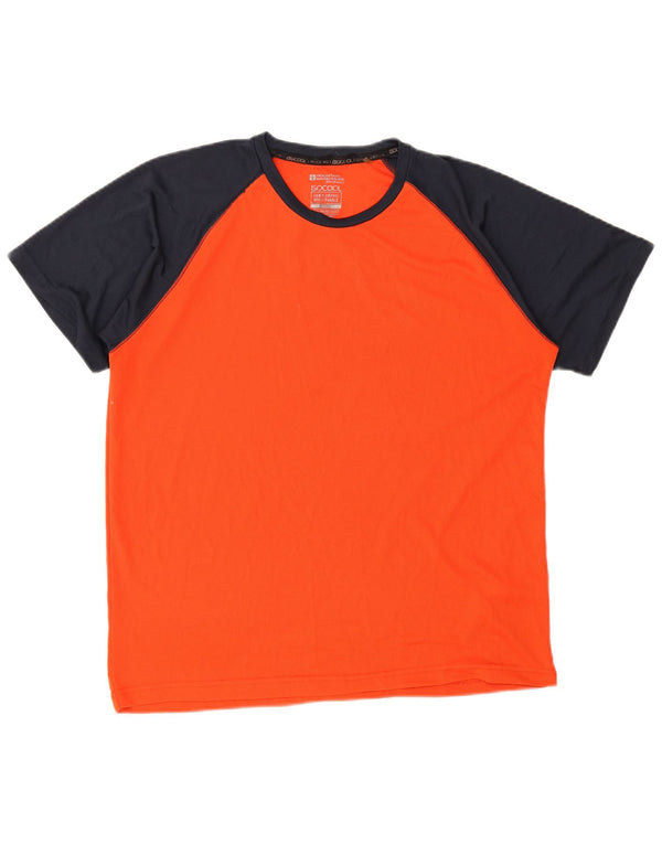 Mountain Warehouse Herre T-Shirt Top XL Orange Colourblock Polyester