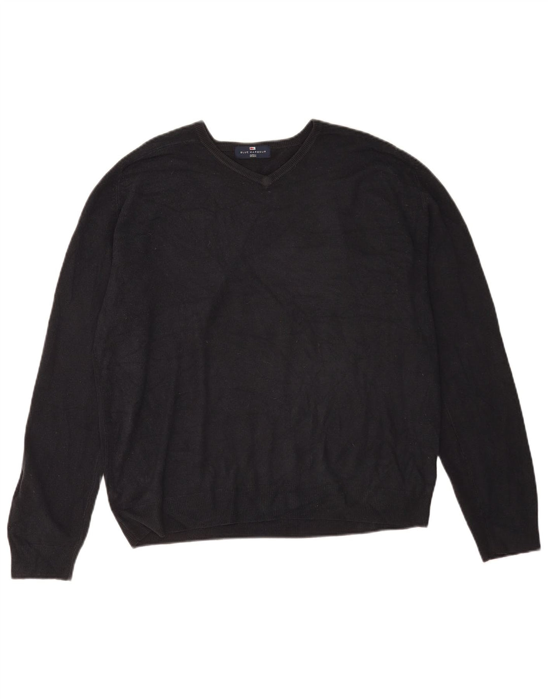 Marks & Spencer Herre Blue Harbor V-hals sweater Stor Navy Akryl