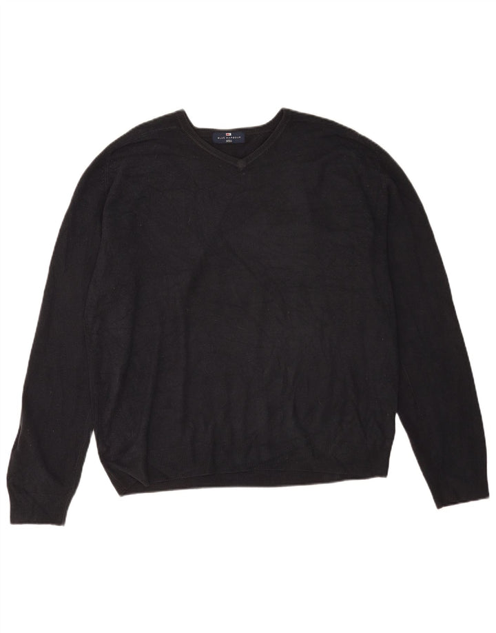 Marks & Spencer Herre Blue Harbor V-hals sweater Stor Navy Akryl