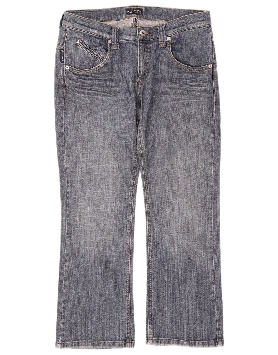 Armani Dame Straight Jeans W28 L26 Blå Bomuld
