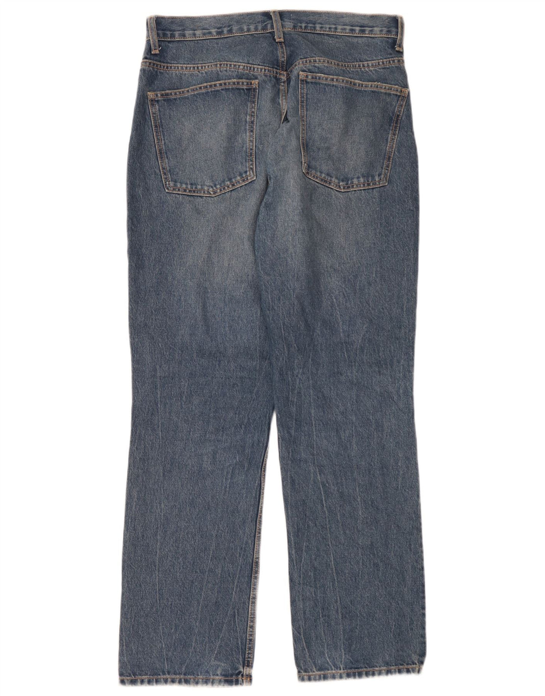 Zara Dame Straight Jeans EU 44 XL W34 L32 Blå