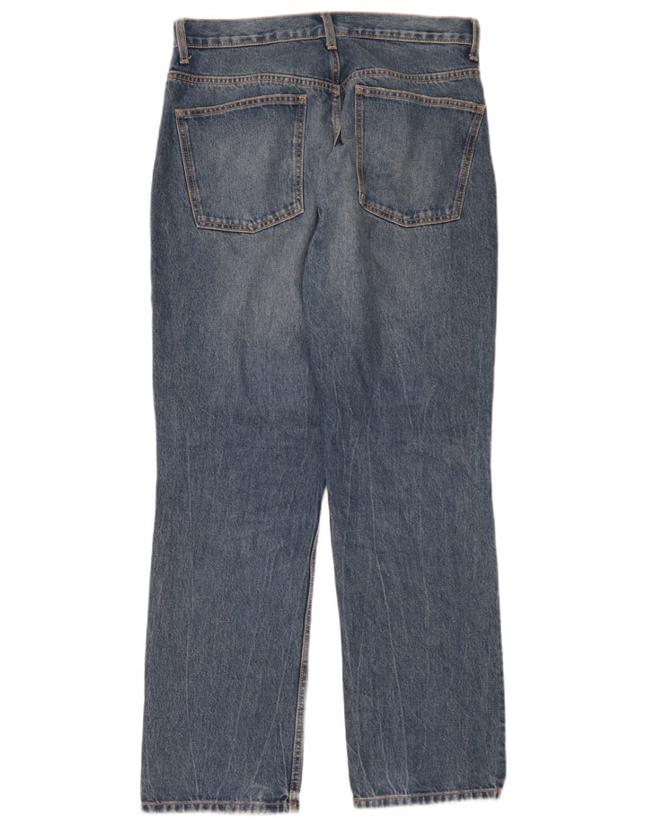 Zara Dame Straight Jeans EU 44 XL W34 L32 Blå