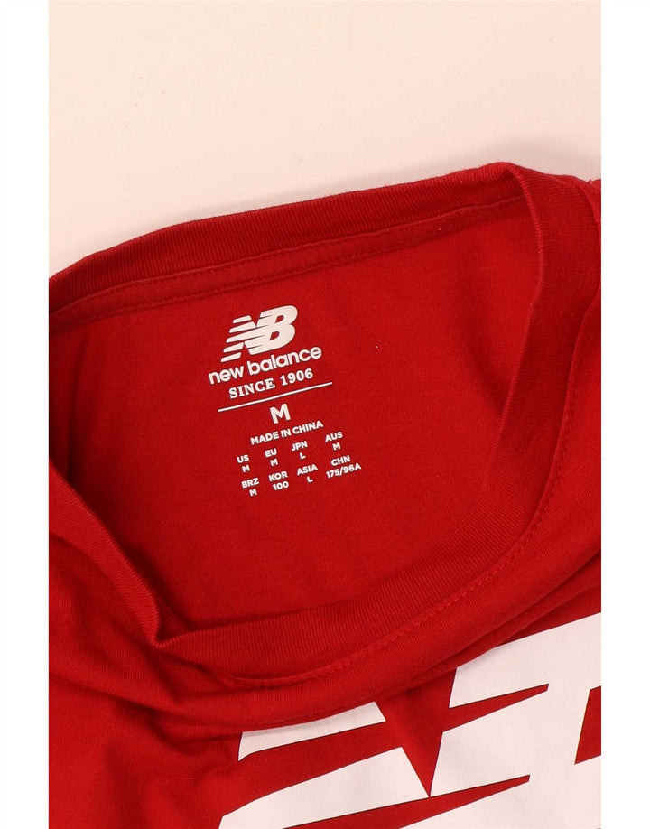 New Balance Herre grafisk T-shirt Top Medium Rød